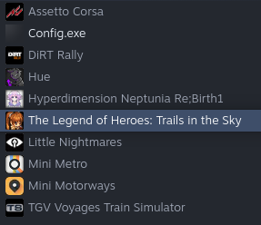 Steam recognize the title and add new entry
